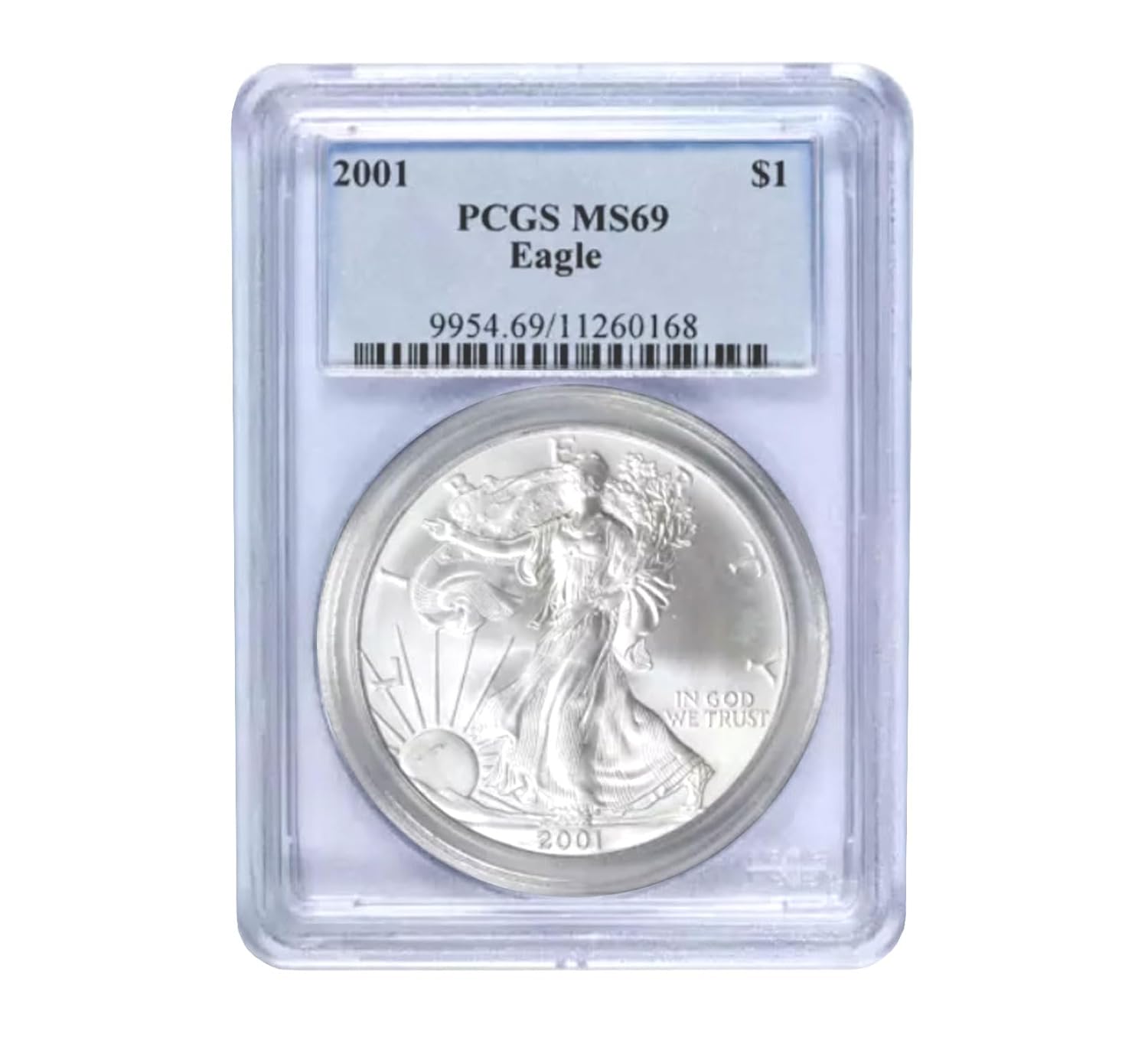 USA 2001 $1 American Silver Eagle Coin - MS69 PCGS Review