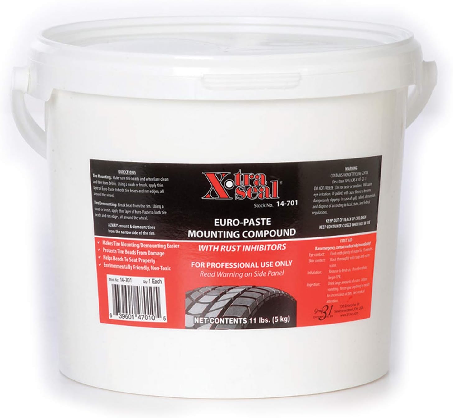 11Lb White X-Tra Seal Euro-Paste Tire Paste for Automotive Use