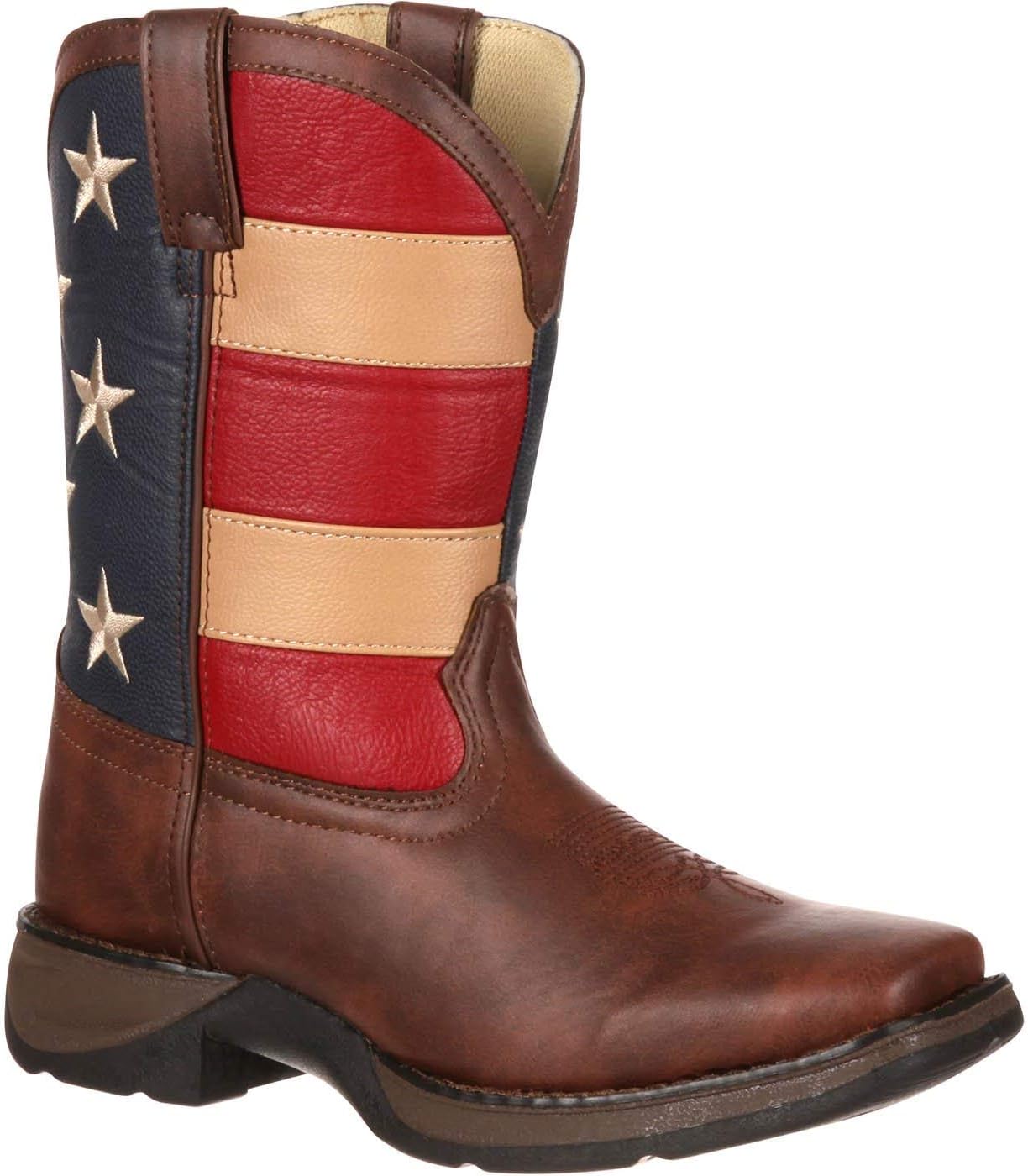 Kid's Patriotic Western Flag Boot for Stylish Young Cowboys