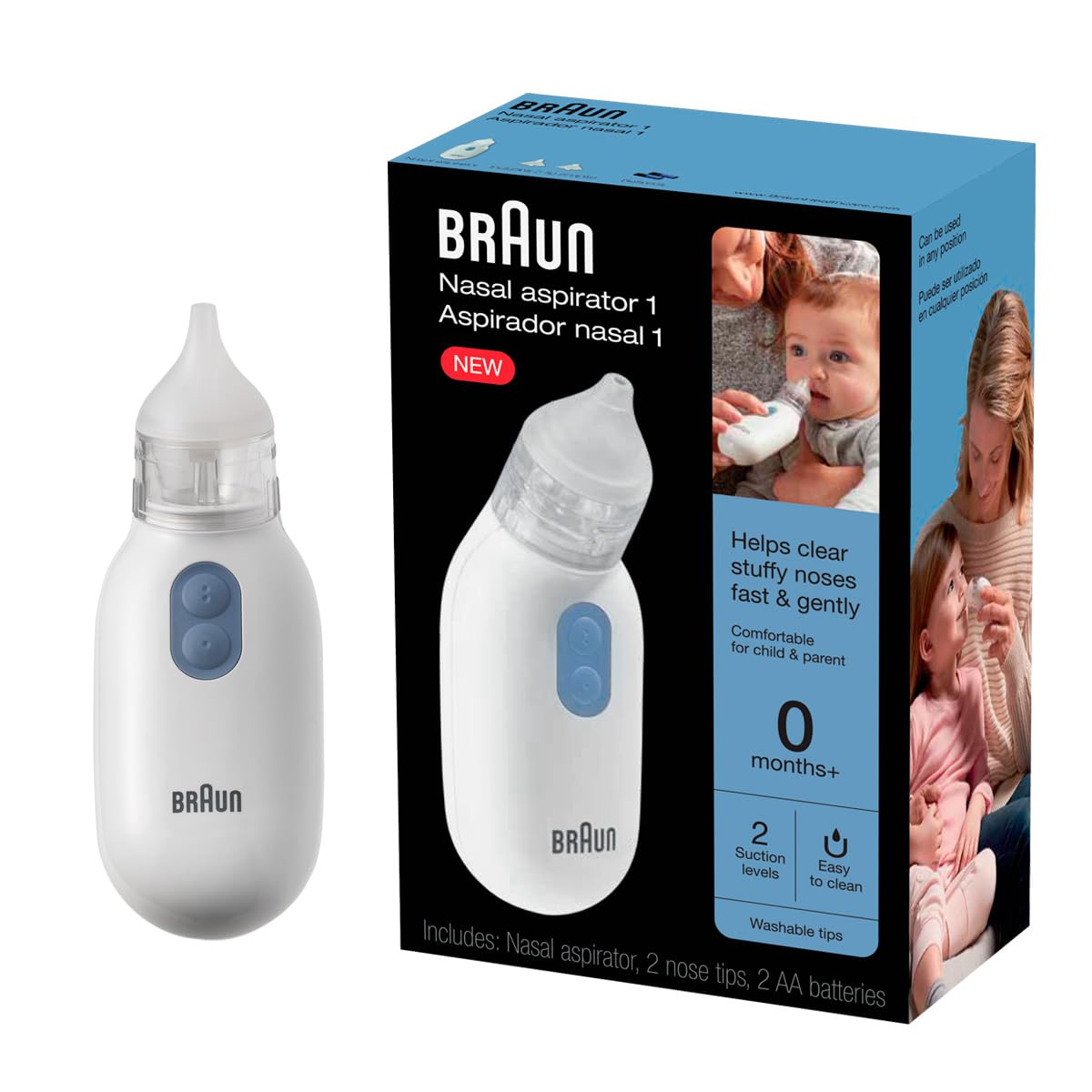 Braun Electric Nasal Aspirator for Newborns and Toddlers Relief