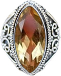 Solid 925 Sterling Silver Mystic Quartz Ring (Style NZ27)
