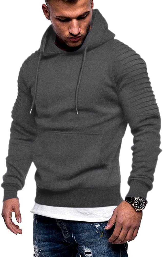 COOFANDY Mens Hoodie Sweatshirts Casual Drawstring Pullover