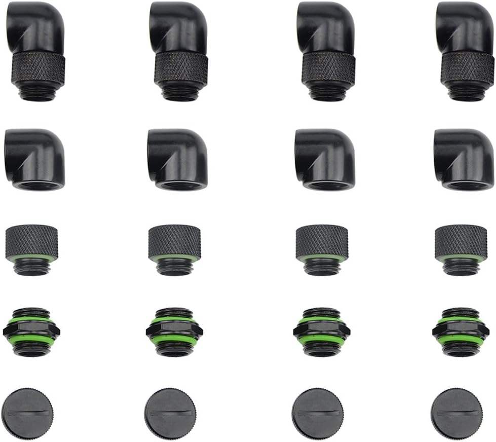 20 PCS Silver Chrome G1/4 Plug Fittings for Water Cooling Systems