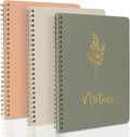 3 Pack Spiral Dot Grid Journals - 348 Pages, 120gsm, Morandi Colors