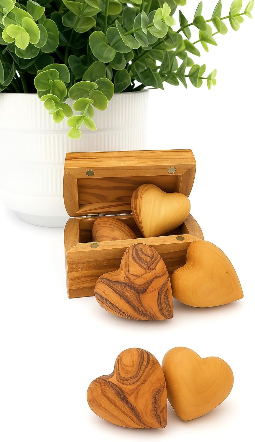 Olive Wood Hearts from The Holy Land for Weddings and Decor