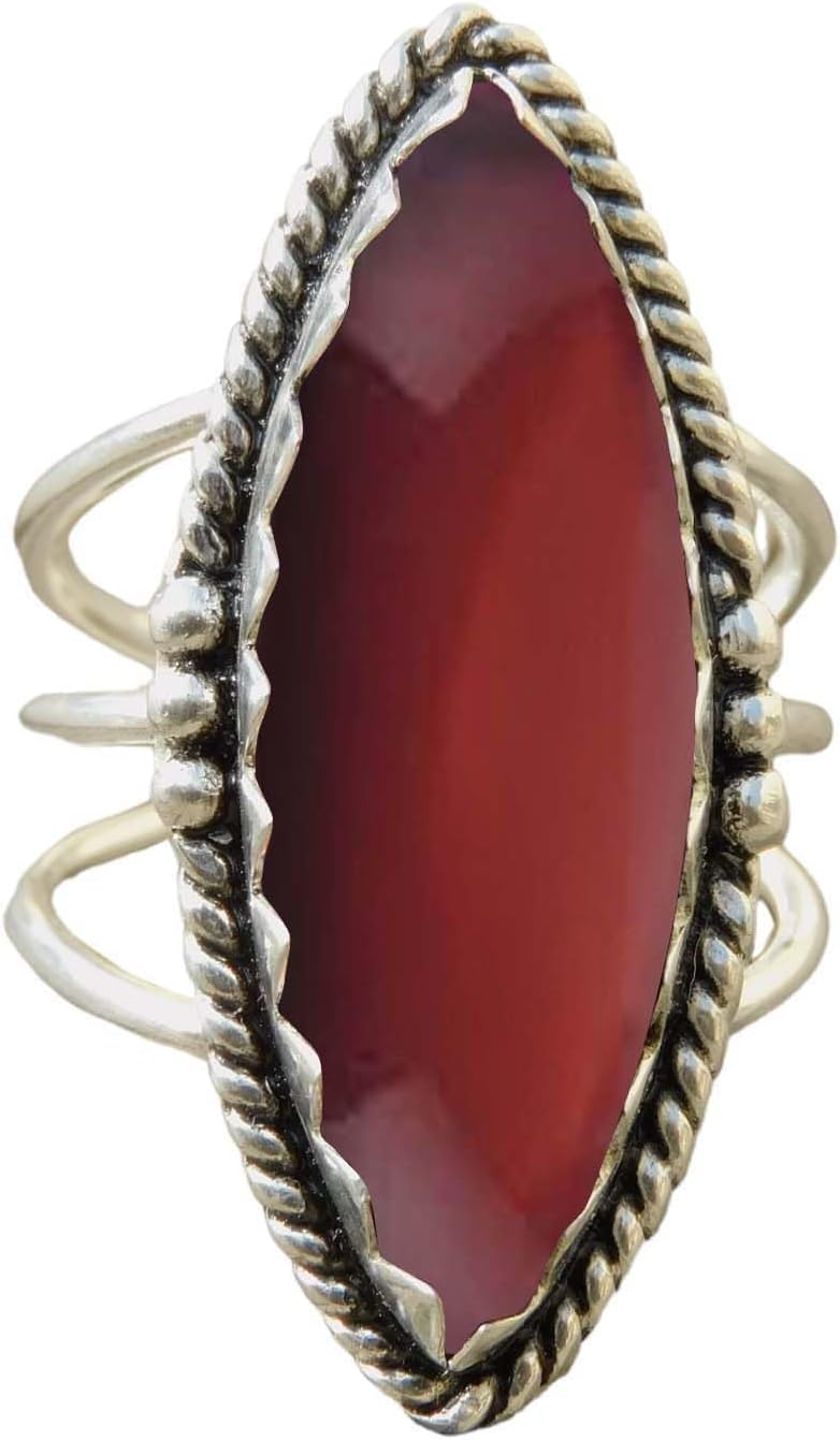 NKG Blue Copper Turquoise Ring: Elegant 925 Sterling Silver Gemstone