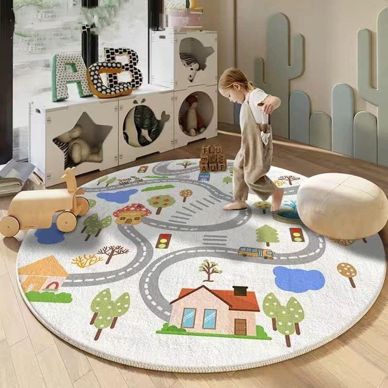 City Road Kids Carpet: Non-Slip Washable Rug for Play