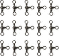 3# Cross Line Barrel 3 Way Swivels 30PCS - Reliable T-Turn Fishing