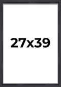 27x39 Shadow Box Frame Contemporary Black - Slim Profile