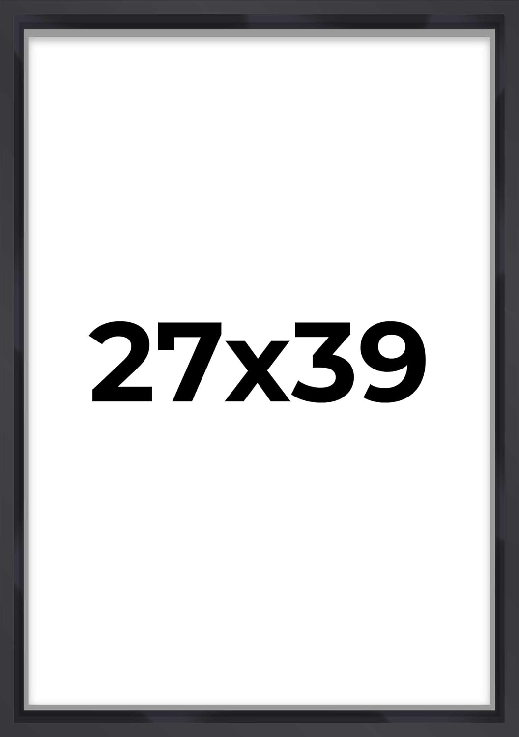 27x39 Shadow Box Frame in Contemporary Black for Art Display