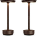 2 Pack Rechargeable Cordless Table Lamps - Portable 5000mAh LED Lights