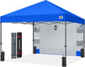10x10 Pop Up Canopy with Sidewall - Quick Setup Outdoor Shade