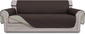 Reversible Oversized Sofa Cover for 3 Cushion Couch - Chocolate/Beige
