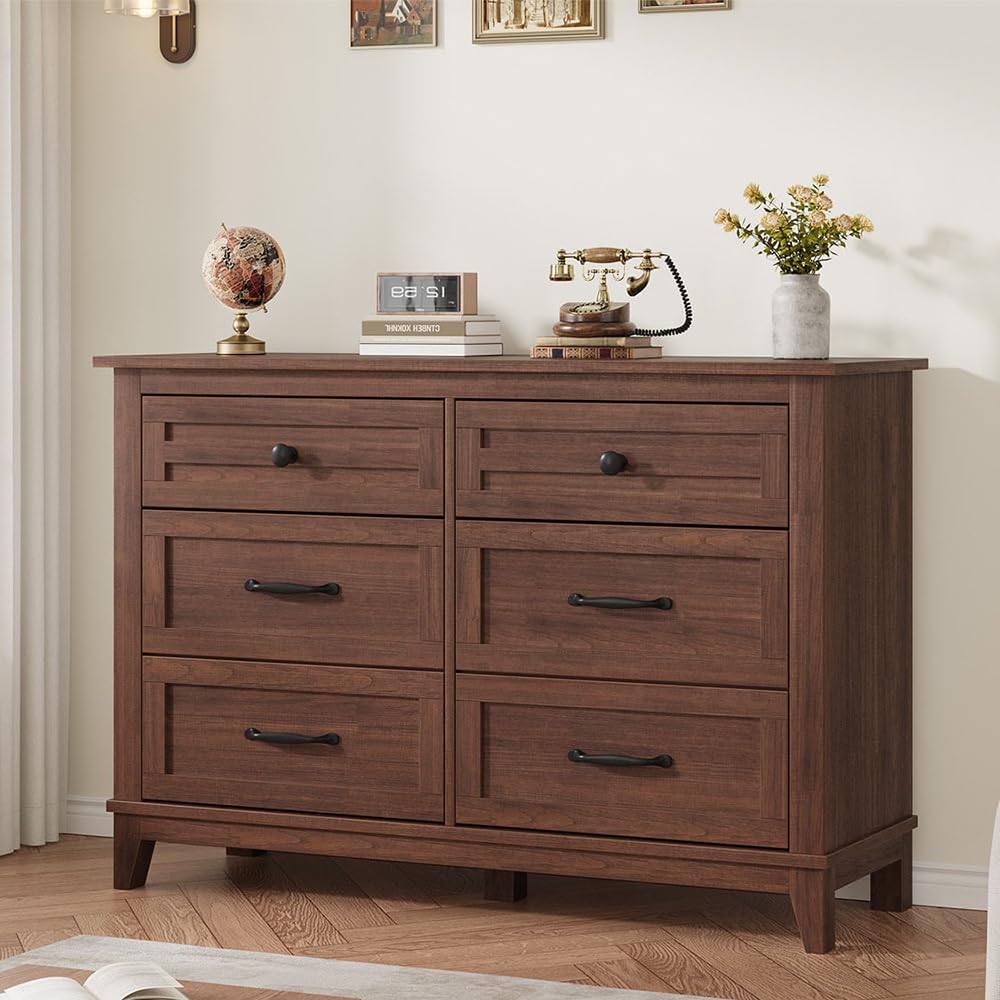 GarveeHome 6 Drawer Dresser for Bedroom and Living Room Storage