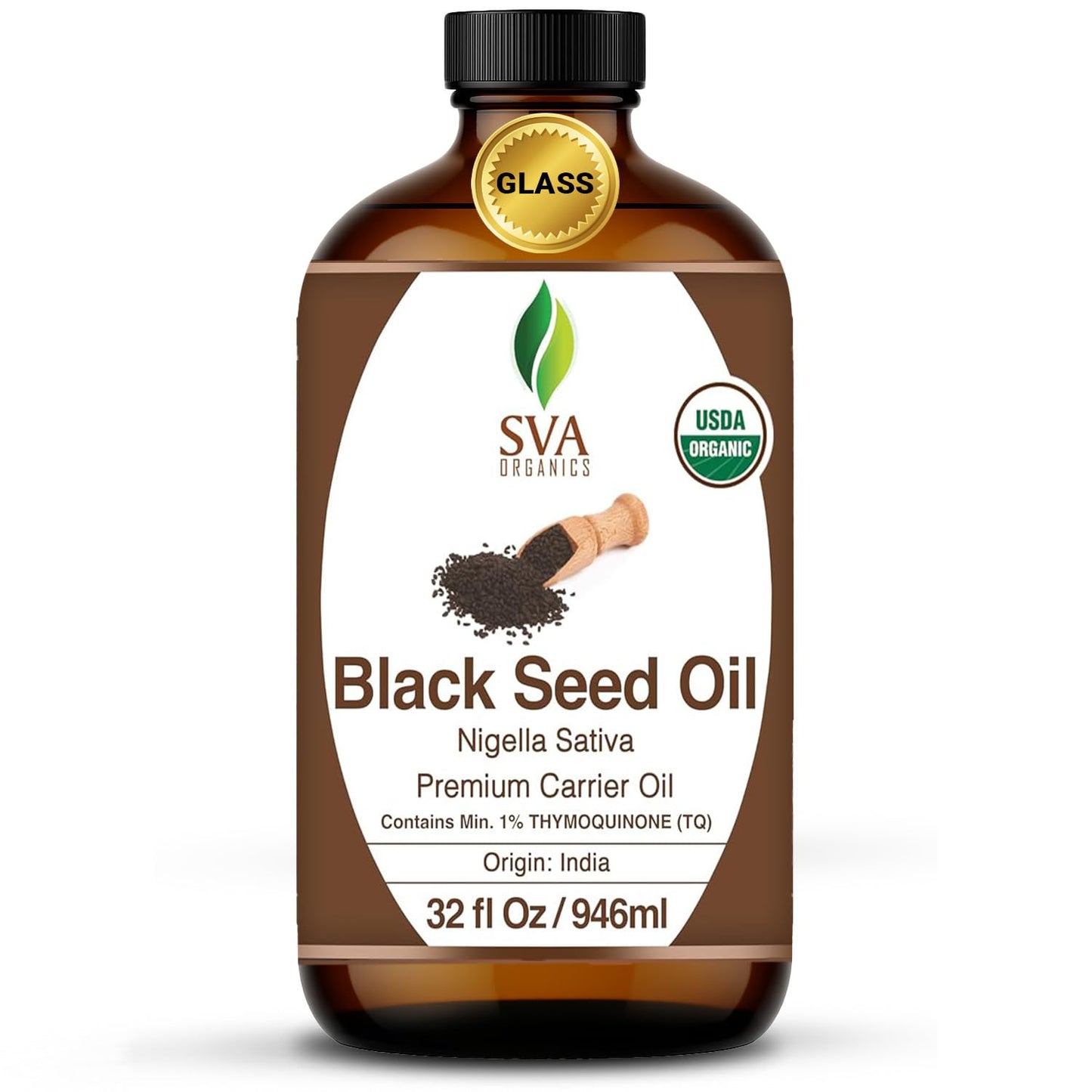 SVA Black Seed Oil Organic - 100% Natural Cold Pressed Oil