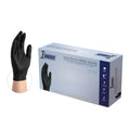 XL Exam Grade Black Nitrile Gloves - Latex Free