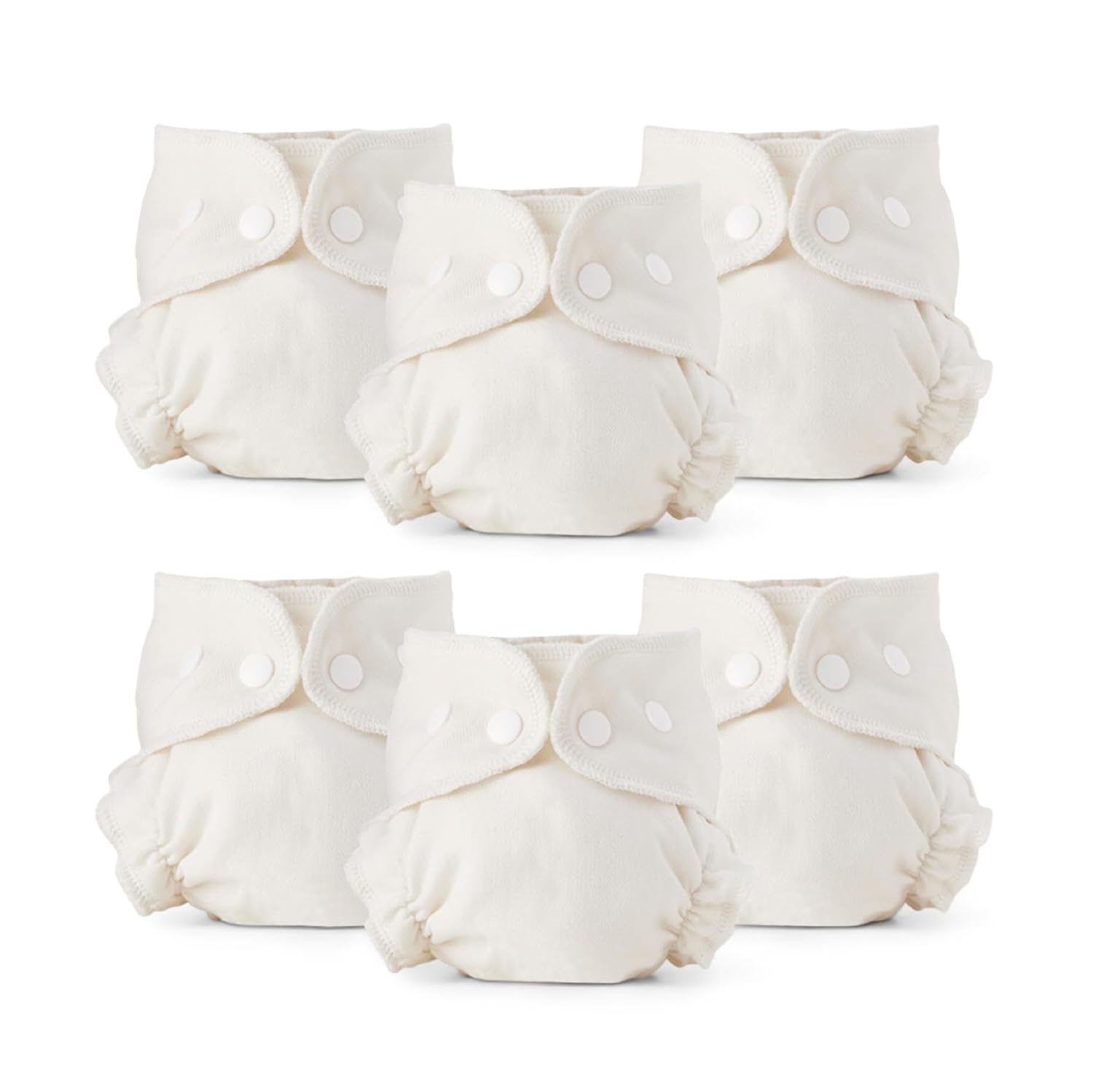 Esembly Cloth Diaper Inner - Organic Cotton Fitted Diaper 6-Pack