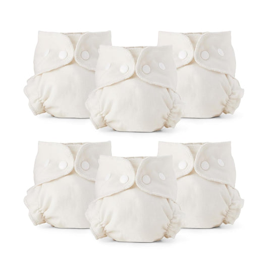 Esembly Cloth Diaper Inner - Organic Cotton Fitted Diaper 6-Pack