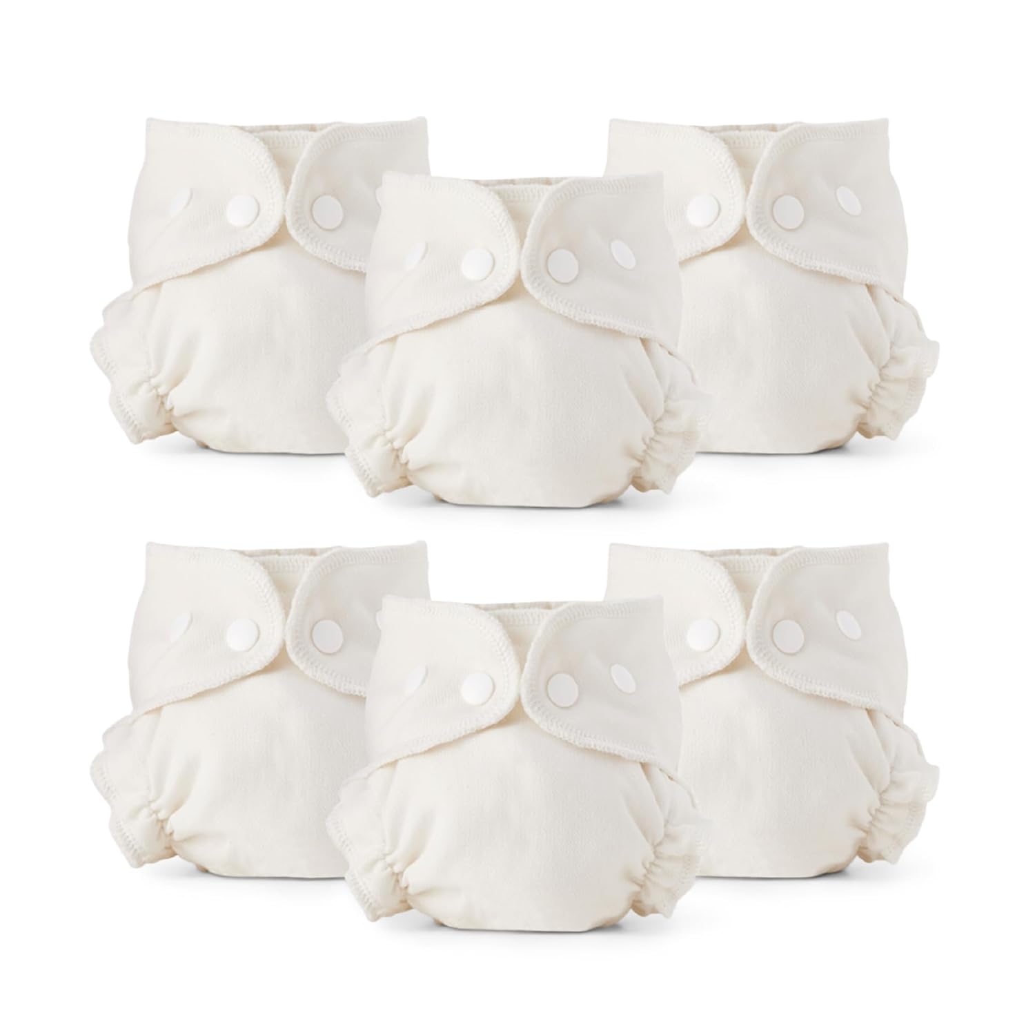 Esembly Cloth Diaper Inner - Organic Cotton Fitted Diaper 6-Pack