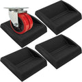 WELLGO Bed Stoppers & Furniture Cups 3x3 4Pack - Solid Silicone Floor