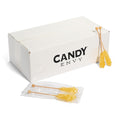 Gold Cafe Sugar Sticks Mini Rock Candy - 100 Individually Wrapped