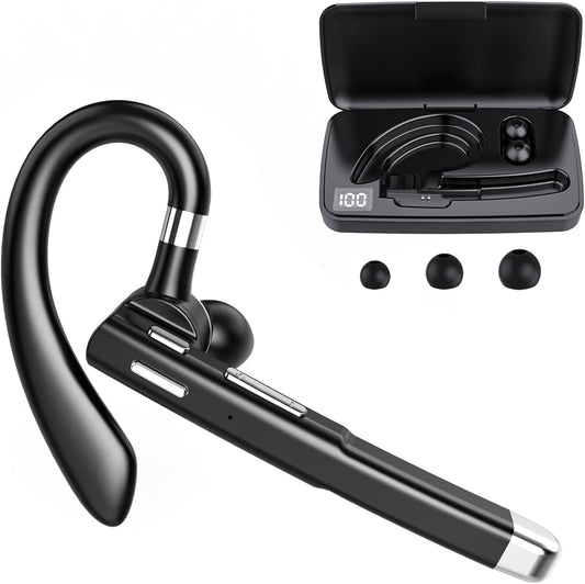 Long-lasting Hands-Free Bluetooth Earpiece | 80H Talk Time V5.1