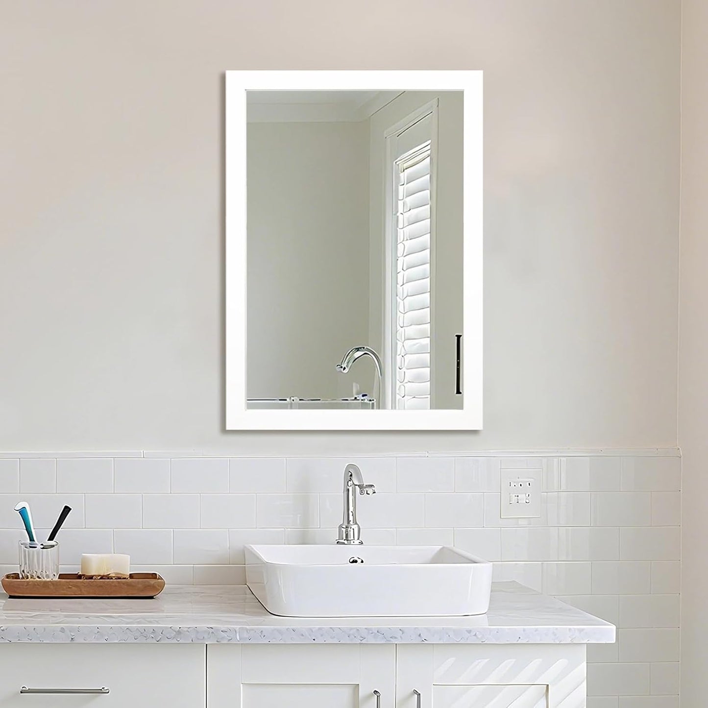 Ruomeng Rectangular Wall Mirror for Bathroom and Living Room