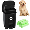 Outdoor Dog Poop Trash Can with Lid and Foot Pedal - Removable Bin