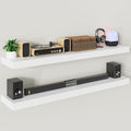 55 Inch Long Floating Shelves for Wall 9.3 in Deep White - Large