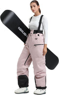 Womens Baggy Snowboard Pants Ski Bibs - Warm, Waterproof Comfort