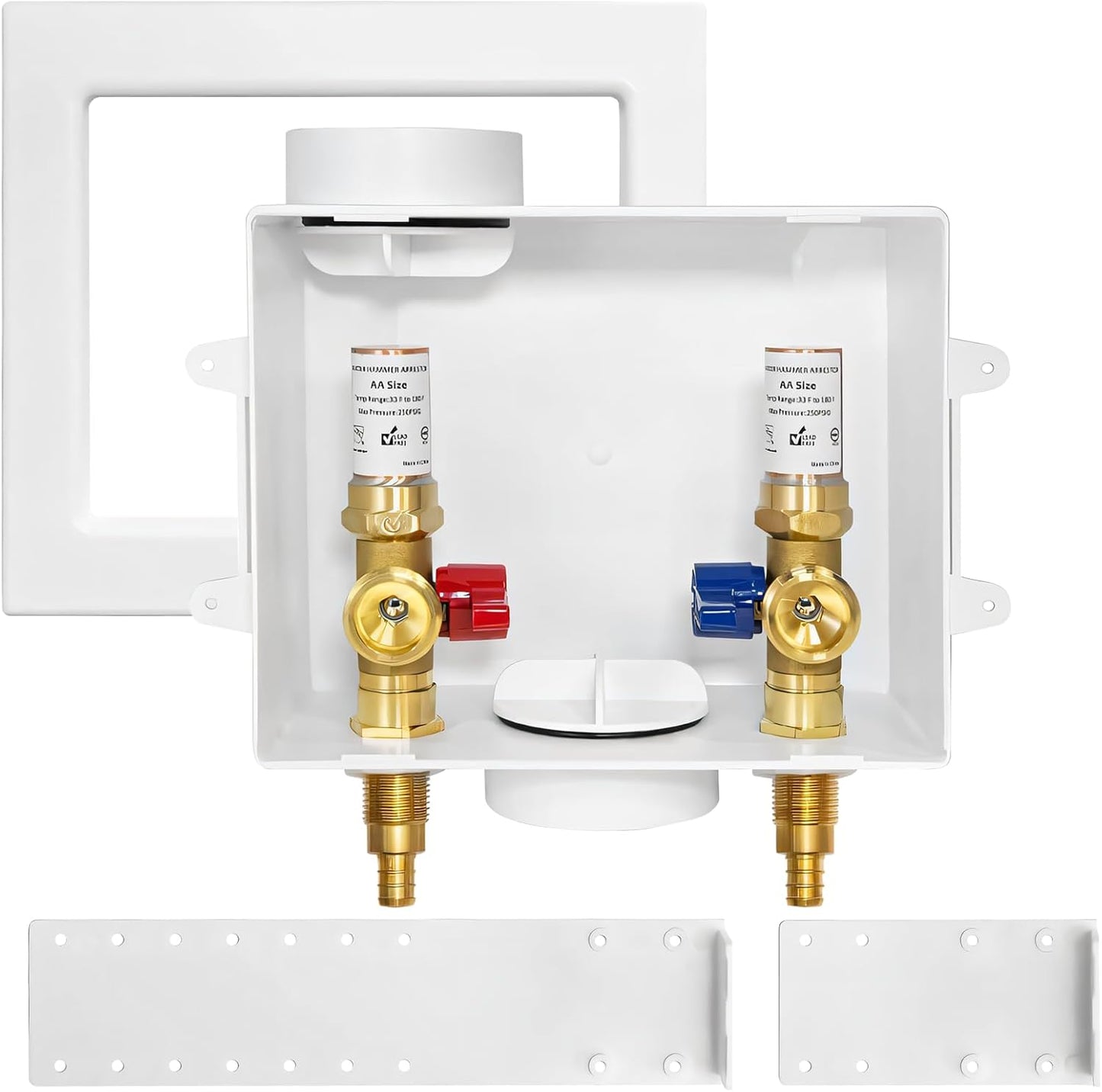 Washing Machine Outlet Box with Copper Water Hammer Arrestor