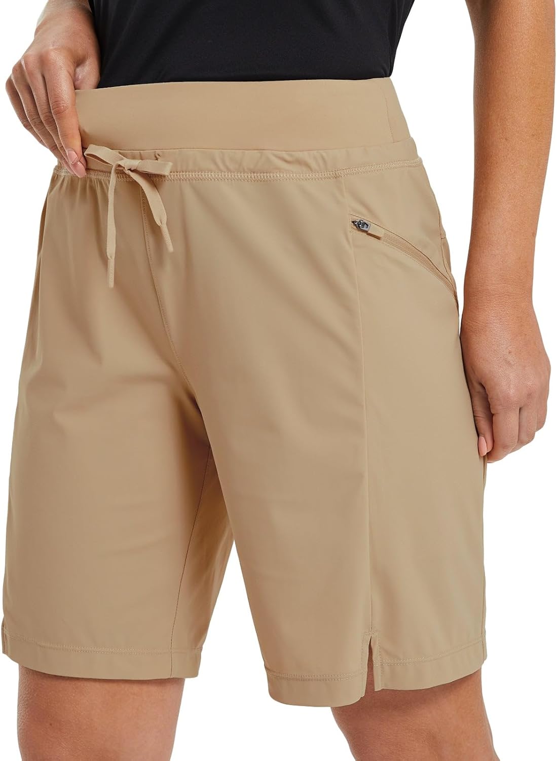 Baleaf Women's Hiking Long Shorts Quick Dry Bermuda Cargo