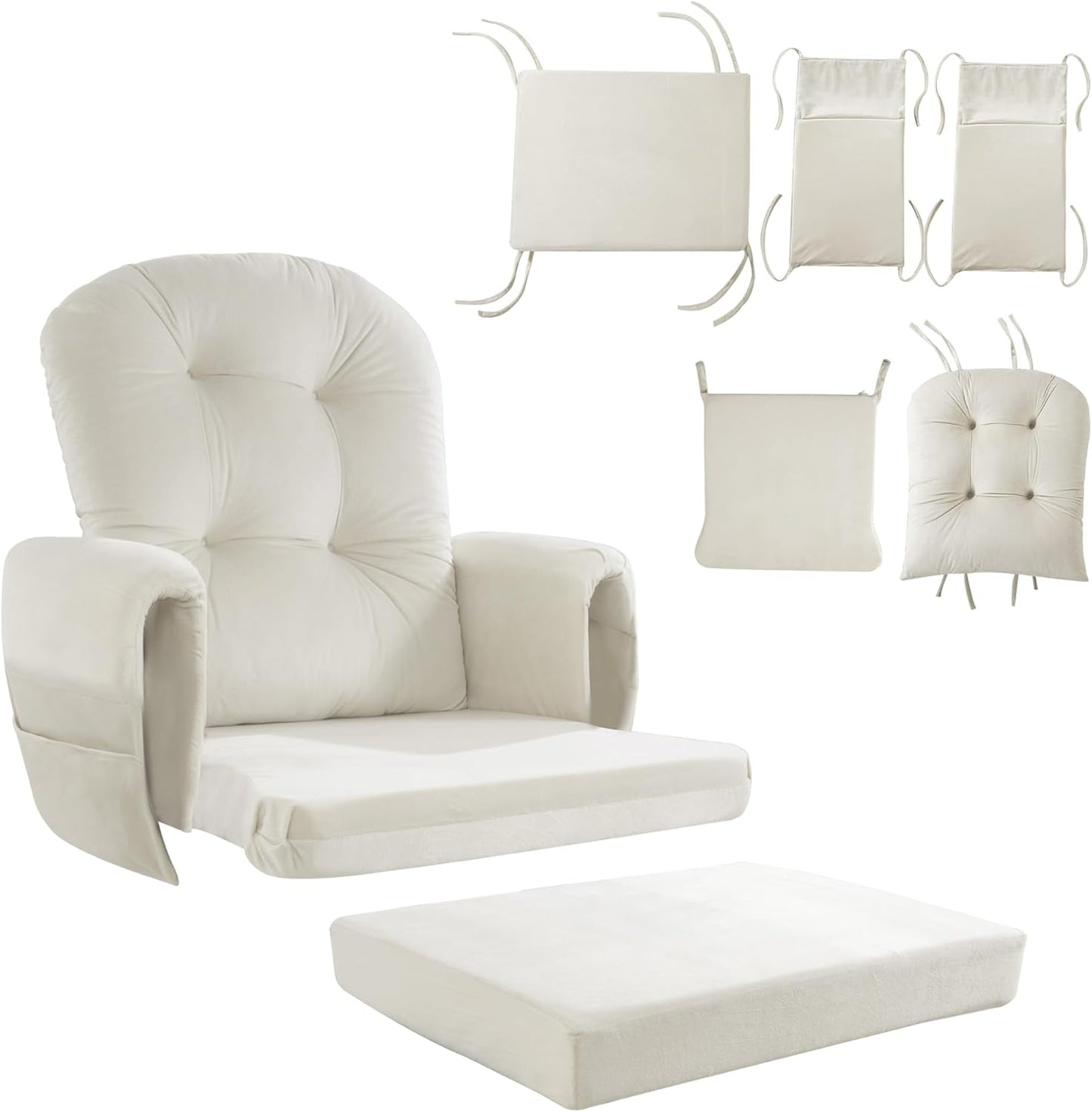 HOMBYS Glider Rocker Replacement Cushions for Ultimate Comfort