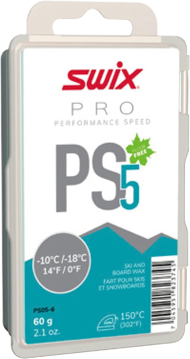 Swix PS05-6 PRO Speed Wax - Fast Glide in Cold Temps - 60g Bar