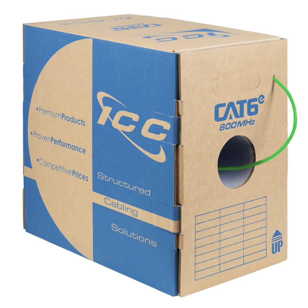 ICC Cat6e CMR Riser 1000ft Ethernet Cable for Reliable Networking
