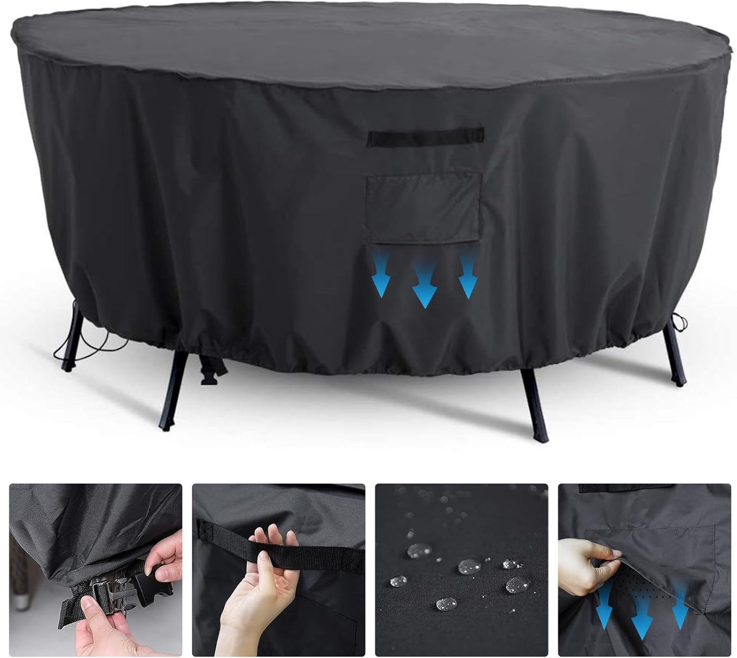 Tempera Outdoor Round Table Cover for Dining Set and Sofa