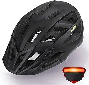 Zacro Adult Bike Helmet with Light - Adjustable Cycling Safety Gear