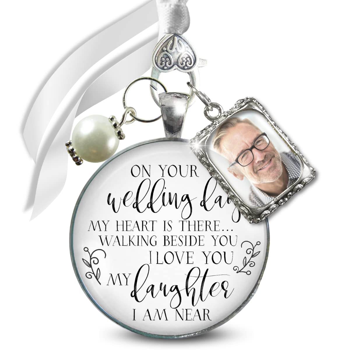Memorial Wedding Bouquet Charm for Bride's Special Day