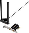 ASUS WiFi 6E + Bluetooth 5.2 PCI-E Expansion Card - Faster 6 GHz