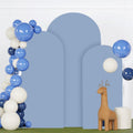 Dusty Blue Spandex Wedding Arch Cover Set of 3 - Fitted Stretch Fabric