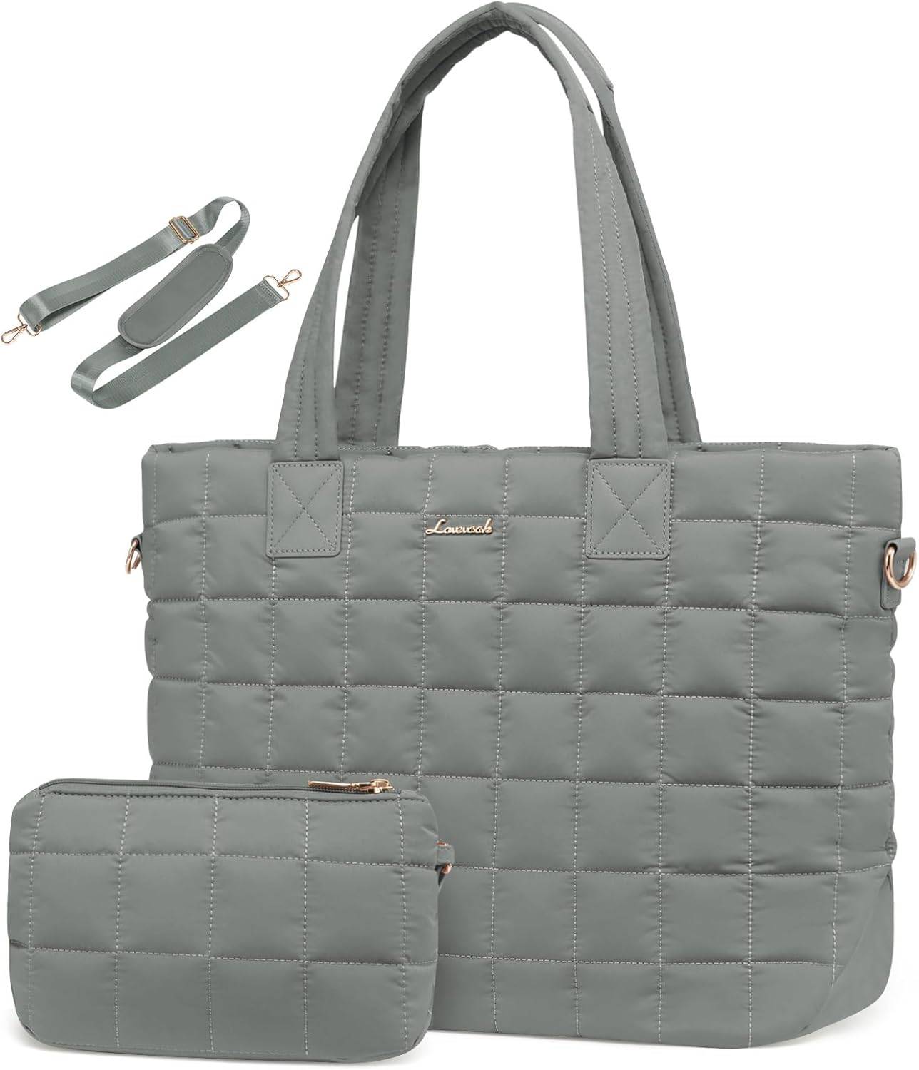 LOVEVOOK Large Puffer Tote Bag for Women - Stylish & Versatile