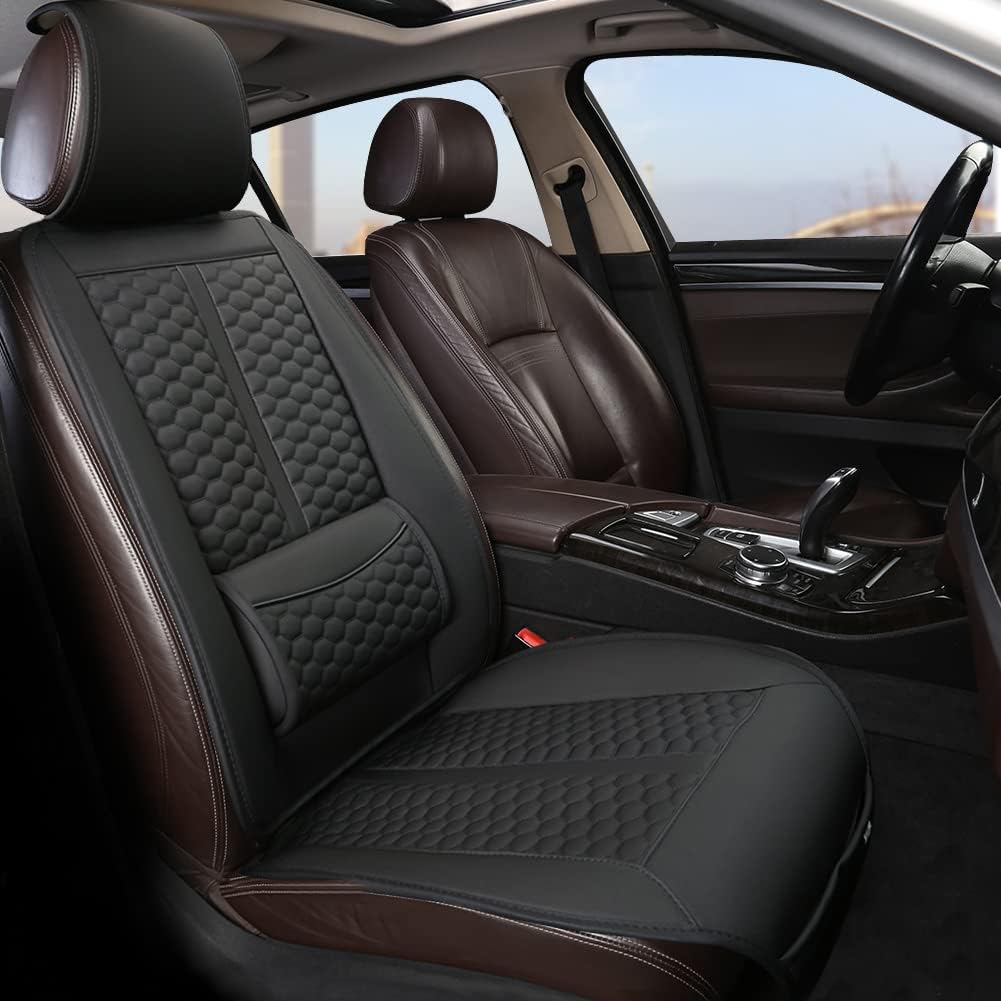 Black Panther Car Seat Cover with Lumbar Support for Comfort