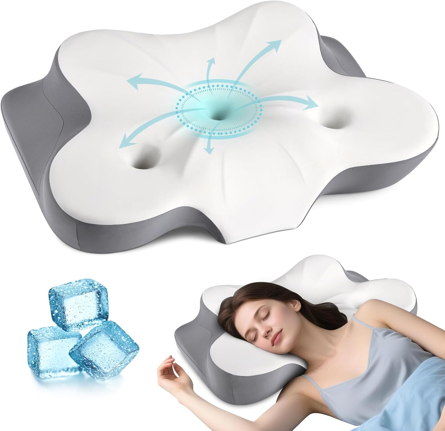 Cervical Neck Pillow for Pain Relief with Ergonomic Design