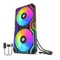 ASIAHORSE Matrix-Black 120mm RGB Square Fan Pair - High Airflow, Low