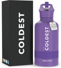Coldest Insulated Water Bottle with Straw Lid - 64 oz Galaxy Purple