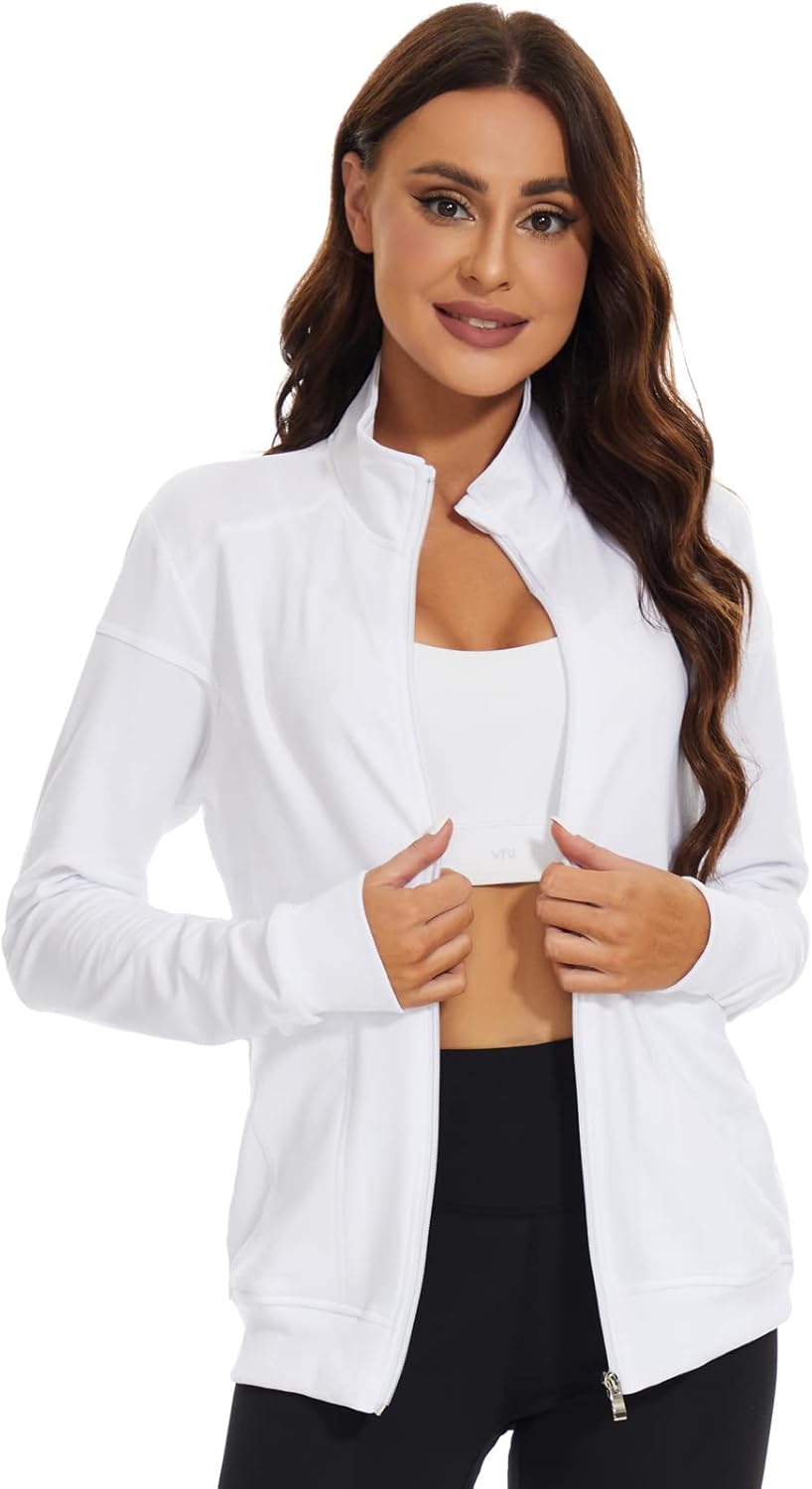 Meanzoo Women's Scrubs Jacket Zip Front for Comfort & Style
