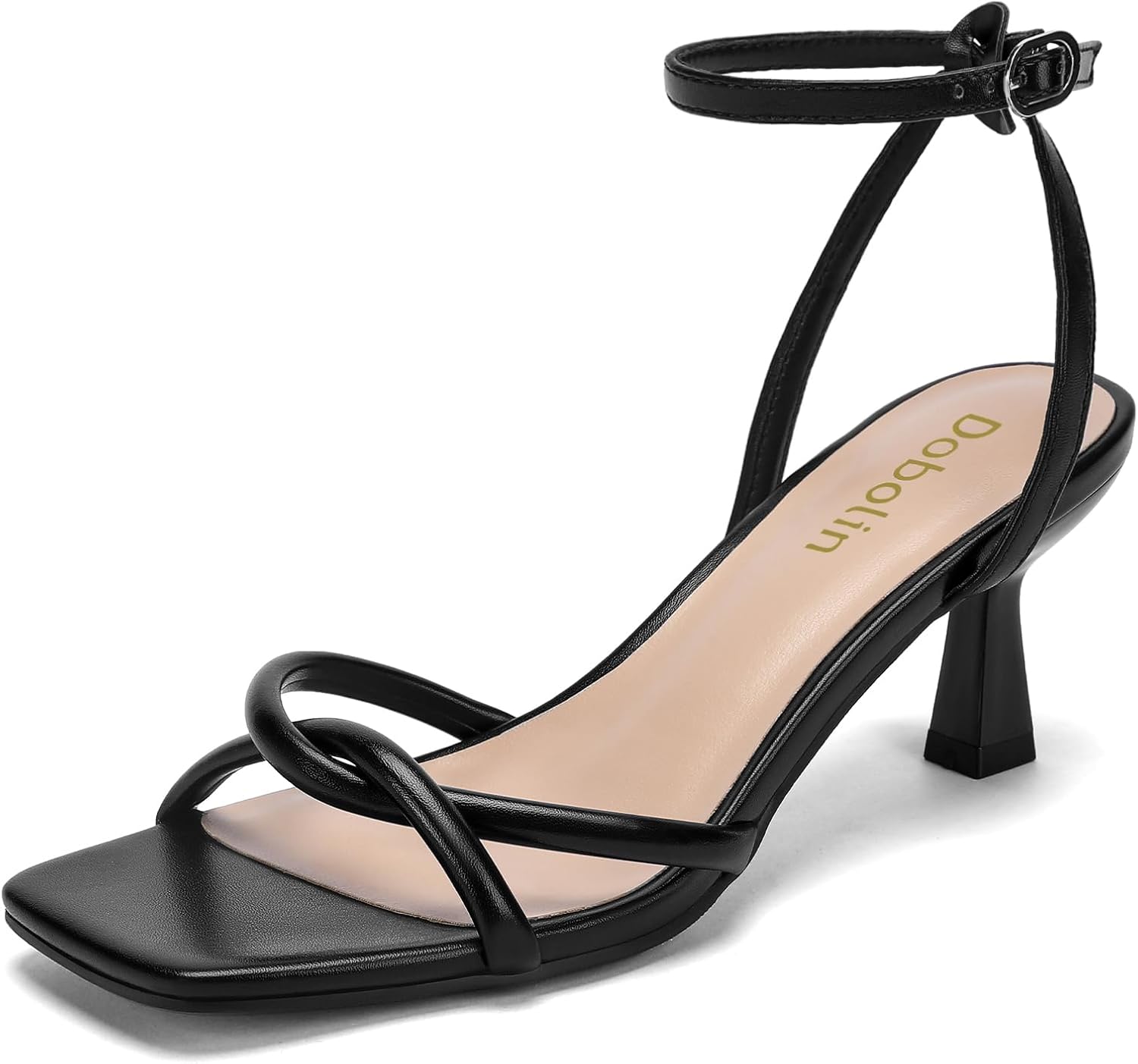 Wide Width Womens Sandals with Square Open Toe for Comfort
