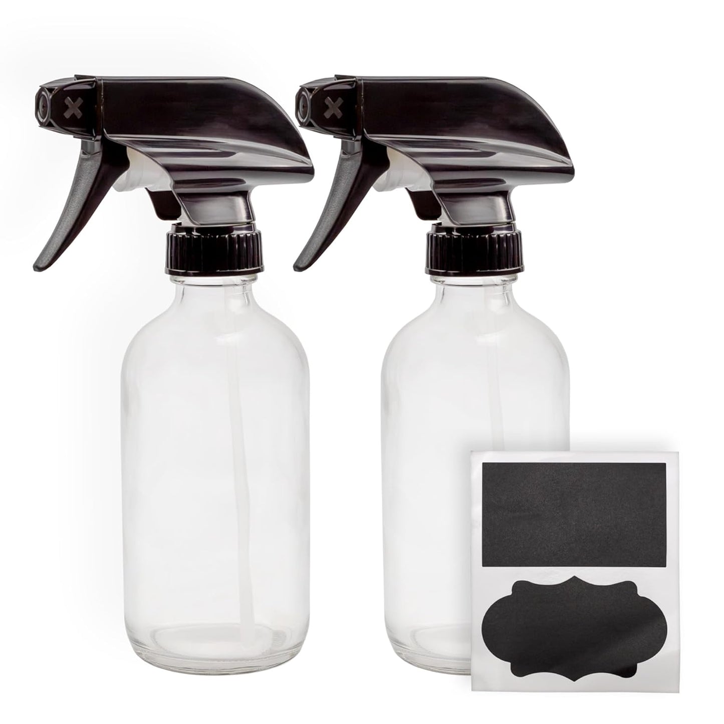 8oz Glass Spray Bottles 2pk - Heavy Duty Sprayers