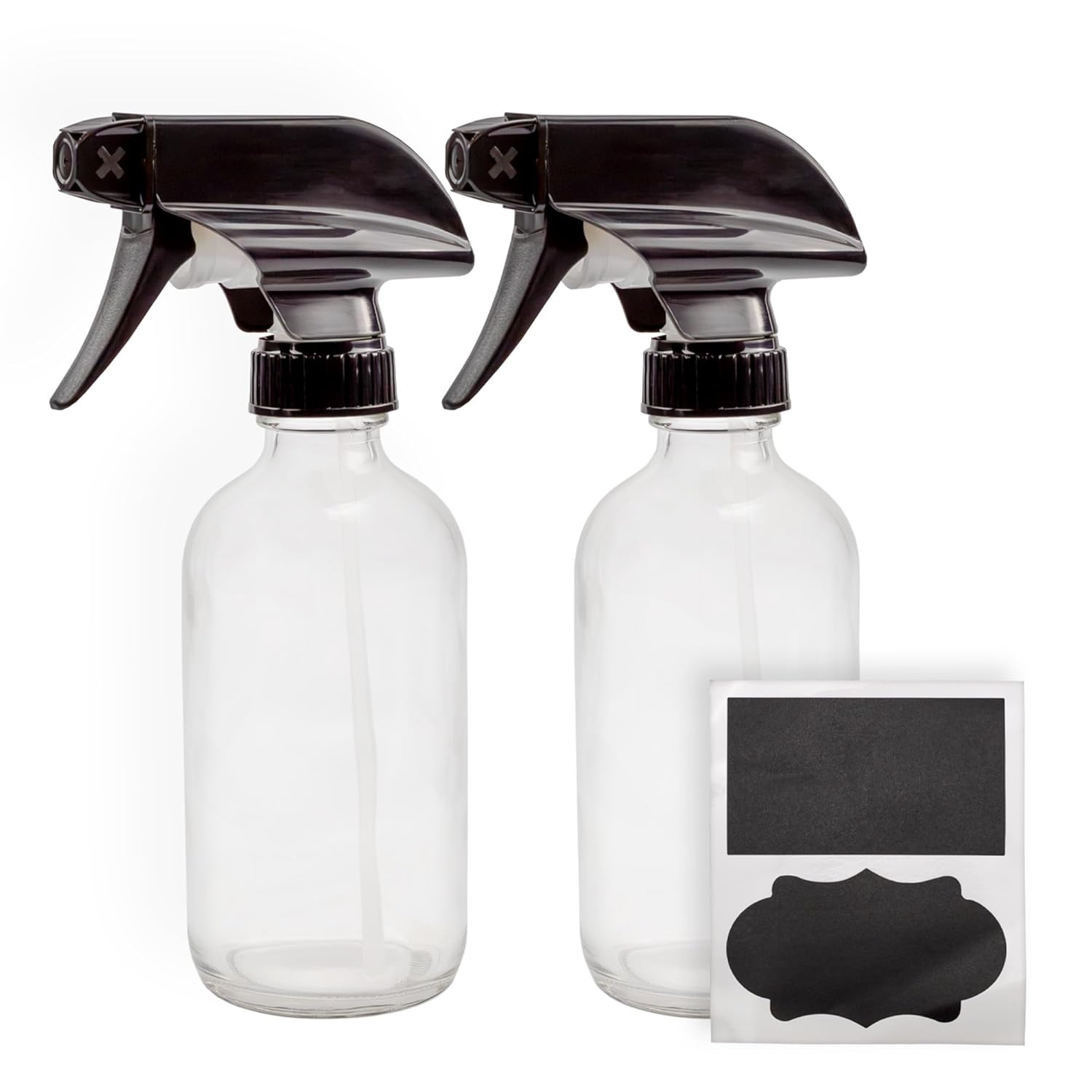 8oz Glass Spray Bottles 2pk - Heavy Duty Sprayers