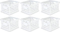 Stackable Plastic Storage Crate Bin Organizer 6-Pack - Vertical Space
